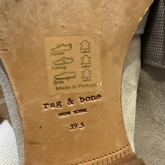 Rag And Bone New York Cream Suede Loafers Shoes Womens 39.5 Slip On Flats - Picture 16 of 16